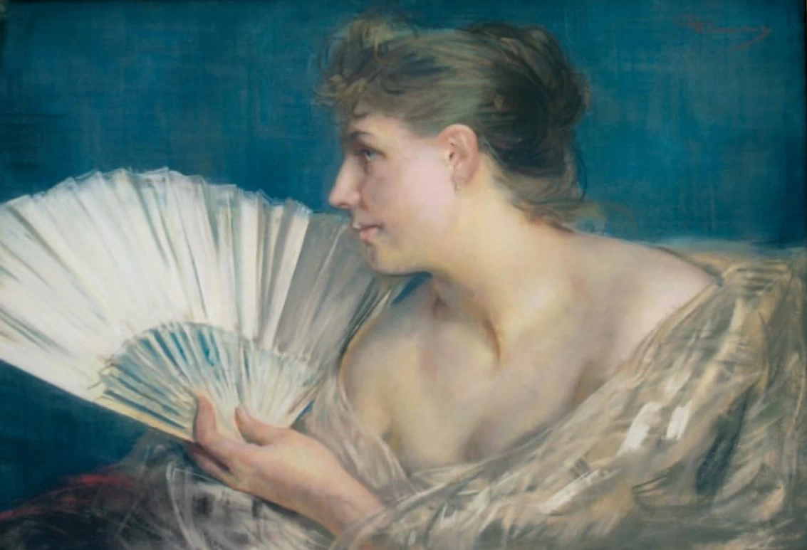 Signora con un ventaglio
